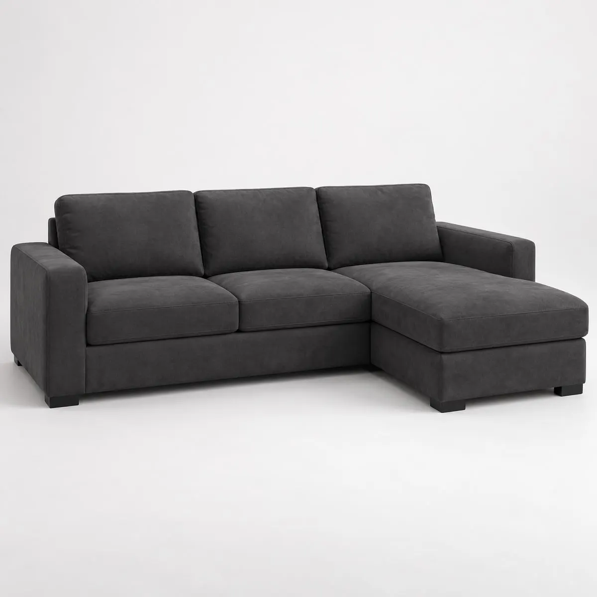 ecksofa Ecksofa mit Bettfunktion und Bettkasten anthrazit grau Polyester von POCO als Studioaufnahme