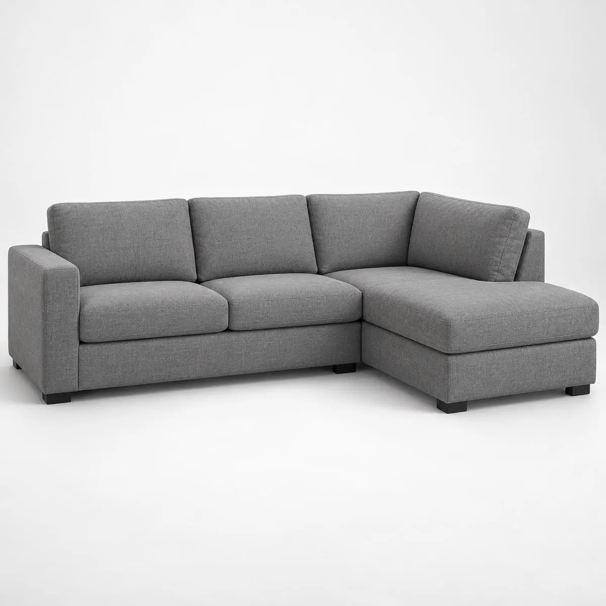 ecksofa Ecksofa mit Bettfunktion und Bettkasten grau Webstoff von POCO als Studioaufnahme