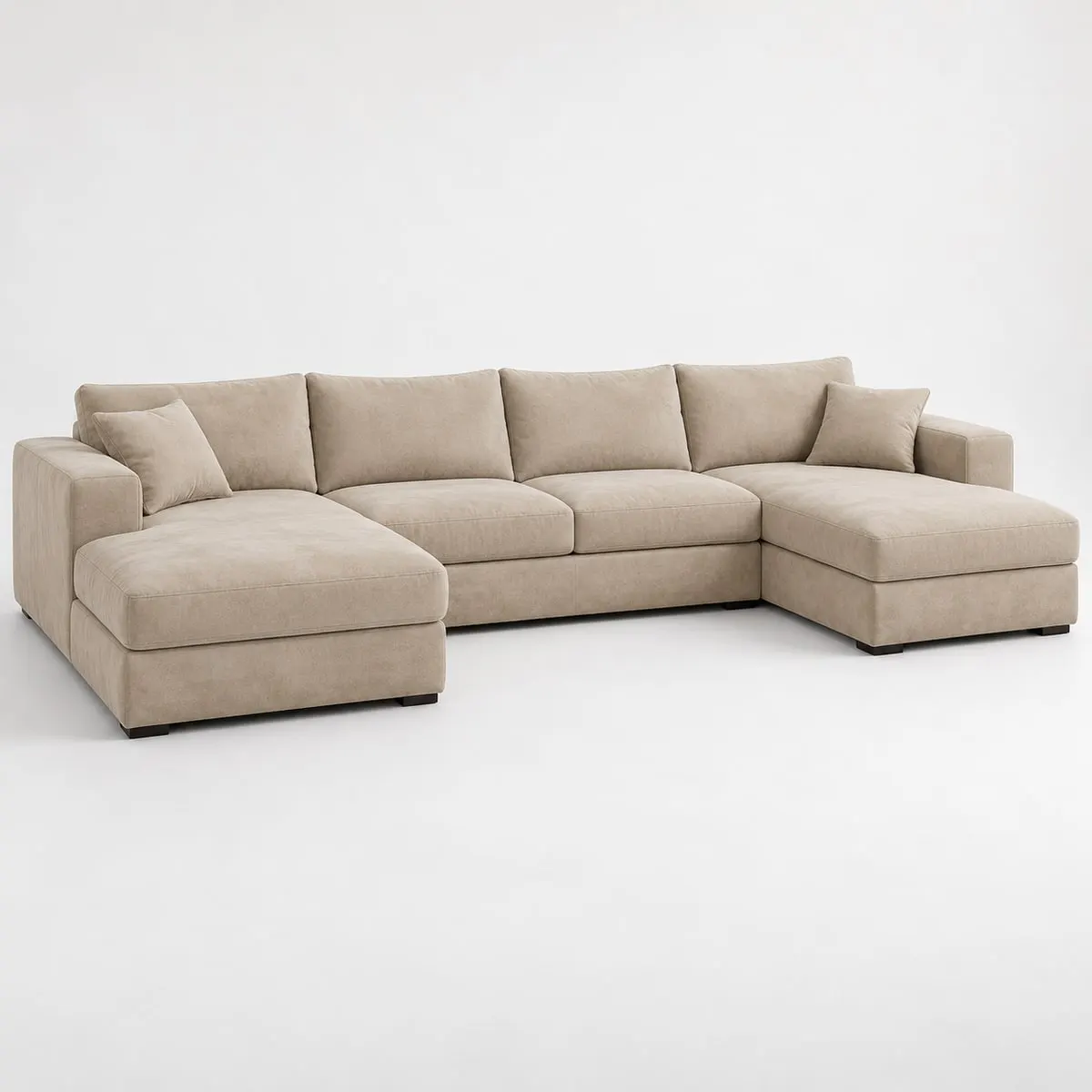 wohnlandschaft Wohnlandschaft Sara U beige Microfaser von POCO als Studioaufnahme