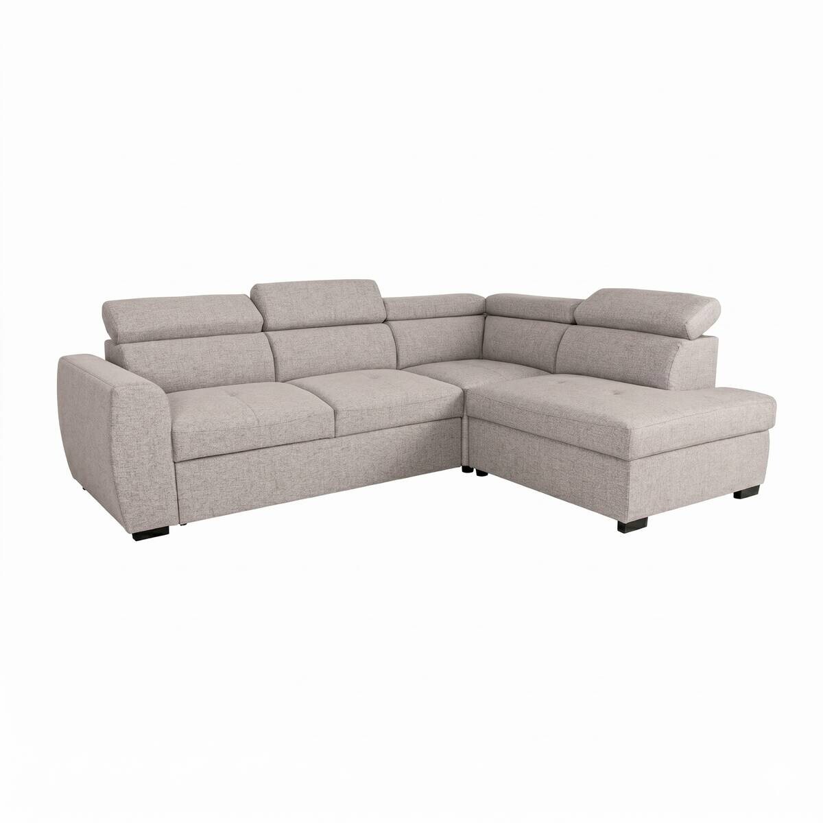 ecksofa Ecksofa mit Bettfunktion beige Webstoff von POCO in Beige als Studioaufnahme